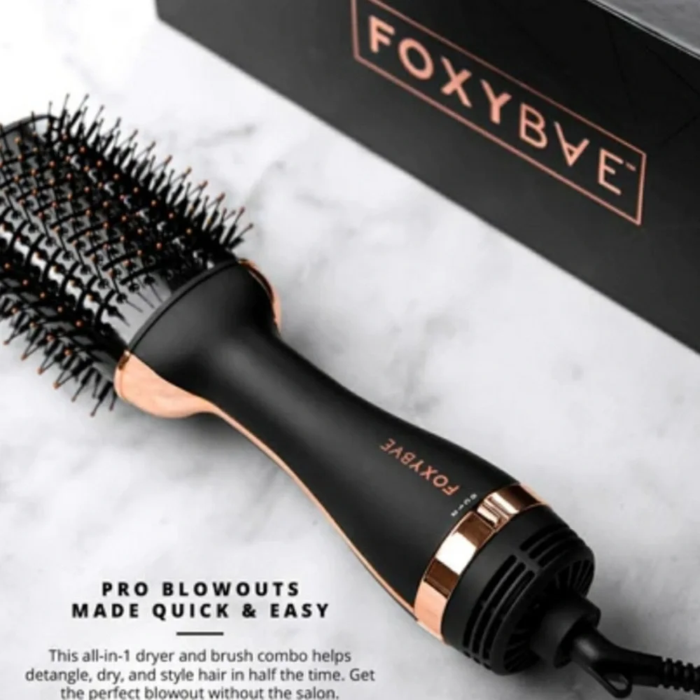 New FoxyBae Rose Gold Blowout Dryer Brush Pro